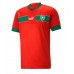 Maillot de foot Maroc Domicile vêtements Monde 2022 Manches Courtes